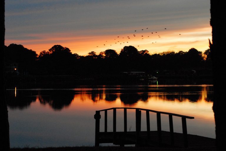 Sunset over the Eastern Branch of the Elizabeth River